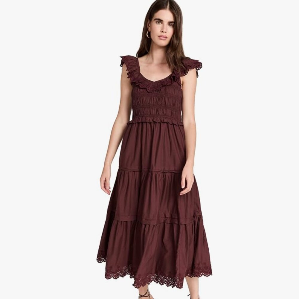 Madewell - Lucie Embroidered Cotton Midi Dress - Size 6